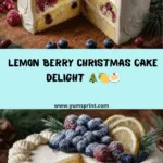 Lemon Berry Christmas Cake Recipe