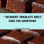 Homemade Christmas Chocolate Sheet Cake recipe