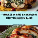 Cranberry & Spinach Stuffed Chicken Breasts with Brie Recipe