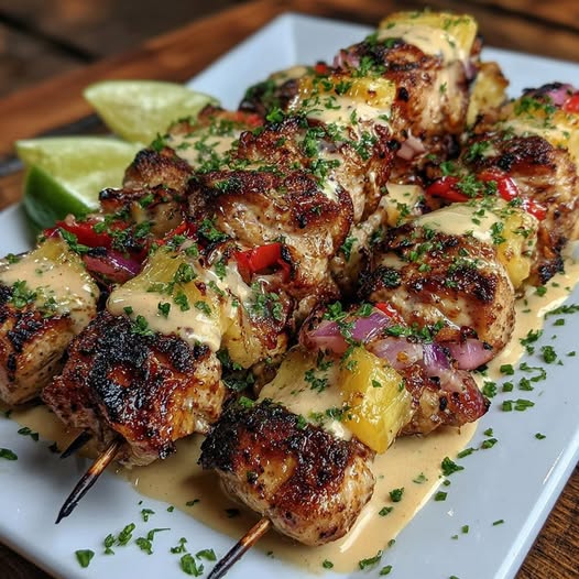 Mango Habanero Chicken Skewers Recipe