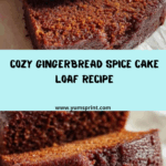 Homemade Gingerbread Cake Loaf Recipe