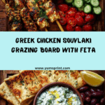 Greek Chicken Souvlaki Grazing Board with Feta Dip Recipe