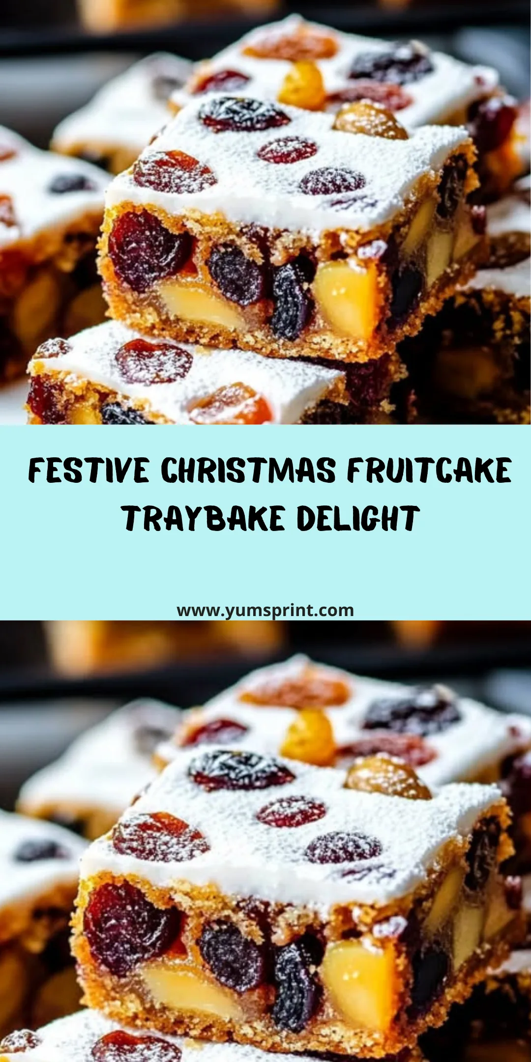 Festive Christmas Fruitcake Traybake Recipe