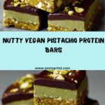 Vegan Pistachio Protein Bars Recipe