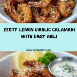 Lemon Garlic Calamari with Aioli Recipe