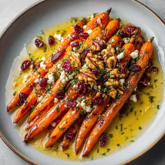 oasted Walnuts and Cranberry-Honey Glaze Recipe - Recipe Image