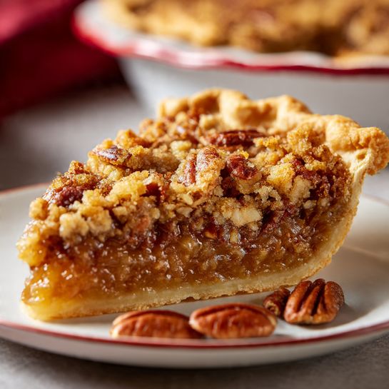 Pecan Streusel Pumpkin Pie Recipe - Recipe Image