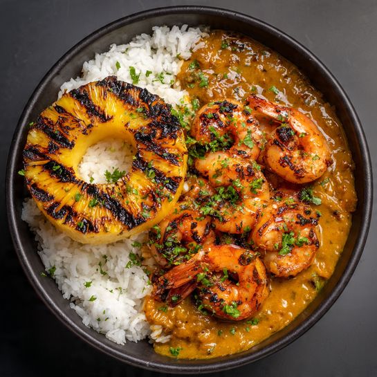 Coconut Curry Shrimp with Pineapple Rice Recipe