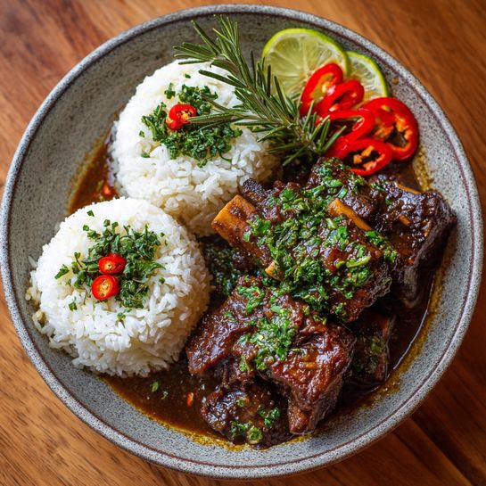 Jamaican Curry Goat with Coconut Rice Recipe
