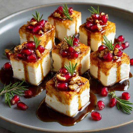 ese Bites with Pomegranate Honey Drizzle Recipe - Recipe Image