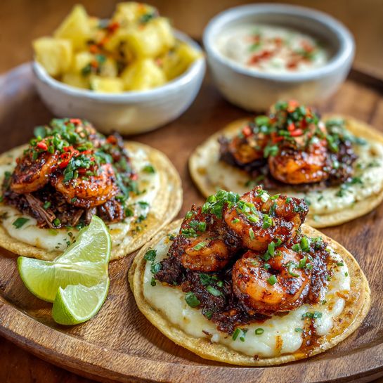Jerk Shrimp Tacos with Pineapple Salsa Recipe 3 Jerk Shrimp Tacos with Pineapple Salsa Recipe - Recipe Image