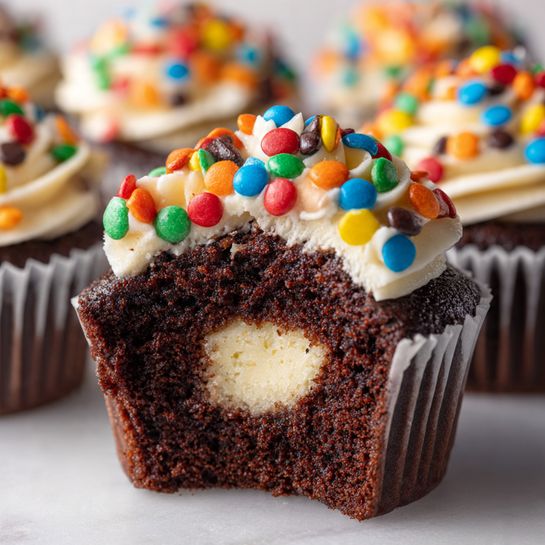 s Chocolate-Stuffed Marshmallow Cupcakes Recipe 2 s Chocolate-Stuffed Marshmallow Cupcakes Recipe - Recipe Image