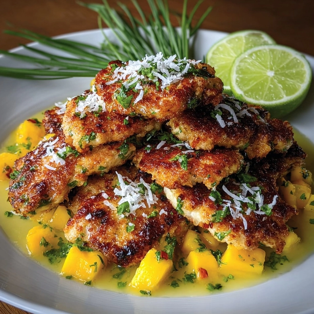 Coconut Lime Fish with Mango Salsa Recipe 3 Coconut Lime Fish with Mango Salsa Recipe - Recipe Image