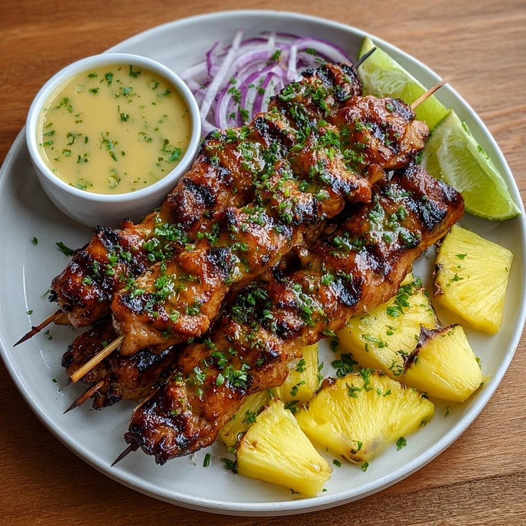 Spicy Pineapple and Jerk Chicken Skewers Recipe