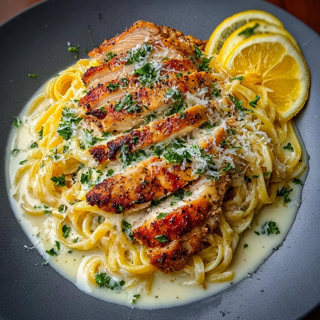 Lemon Garlic Butter Chicken with Creamy Parmesan Pasta Recipe