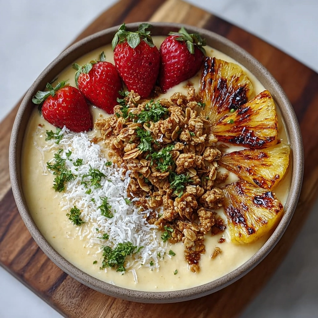 Coconut Pineapple Smoothie Bowl Recipe - Recipe Image