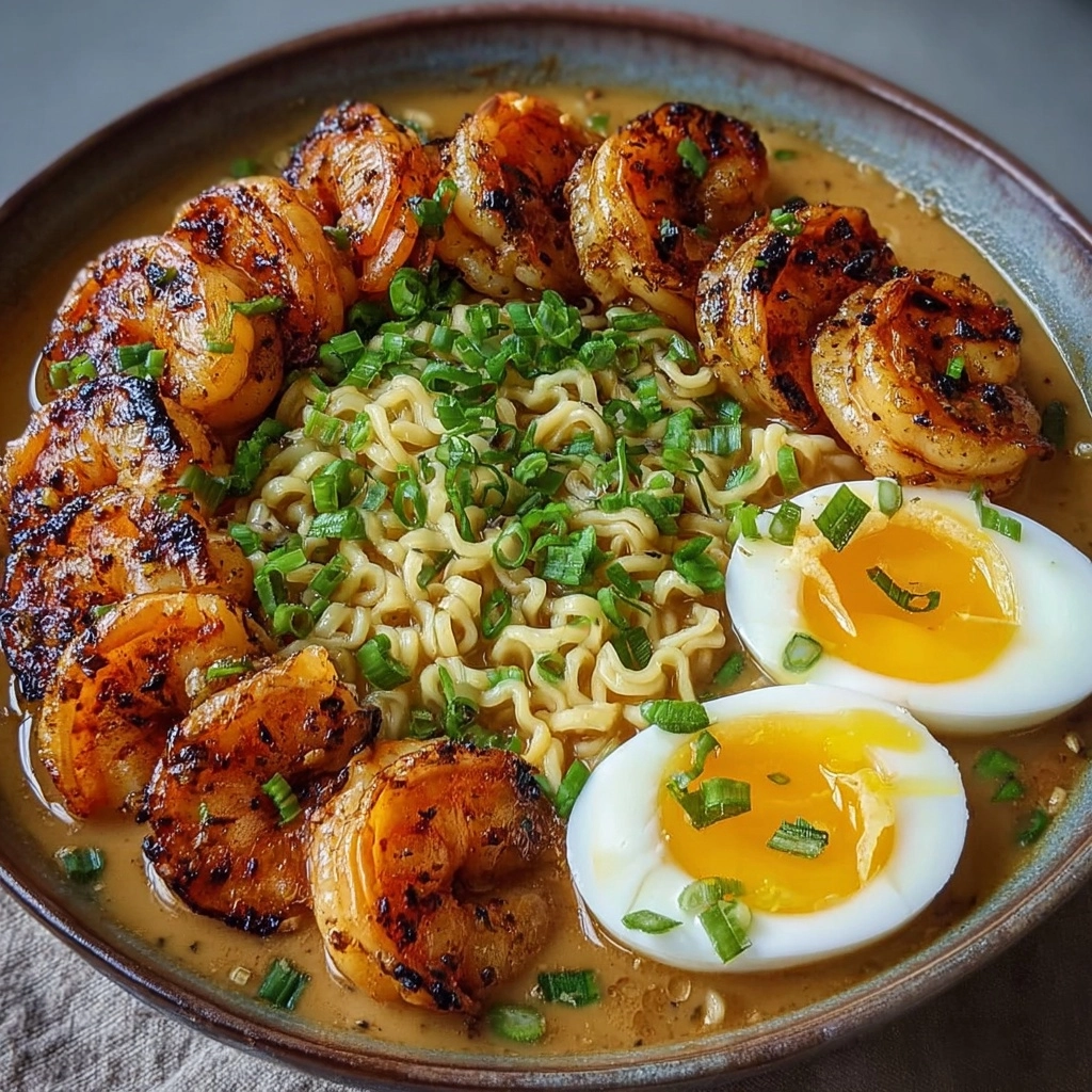Shrimp Ramen with Soft-Boiled Egg Recipe