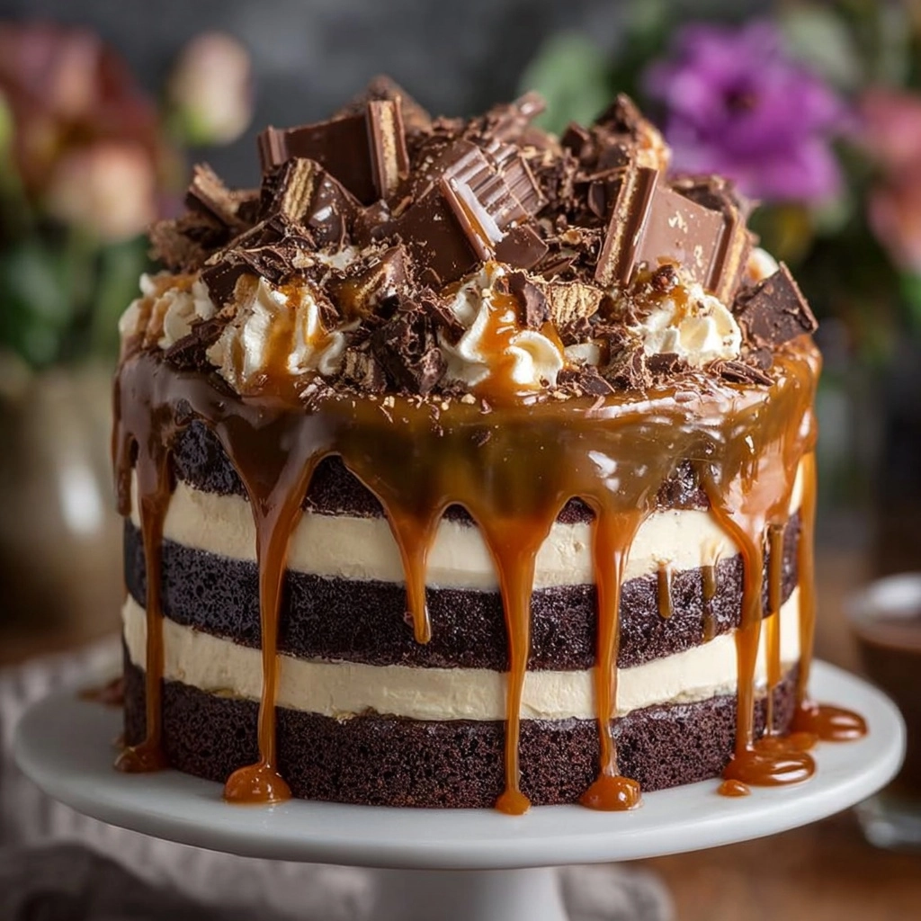 Decadent Chocolate Caramel Layer Cake Recipe