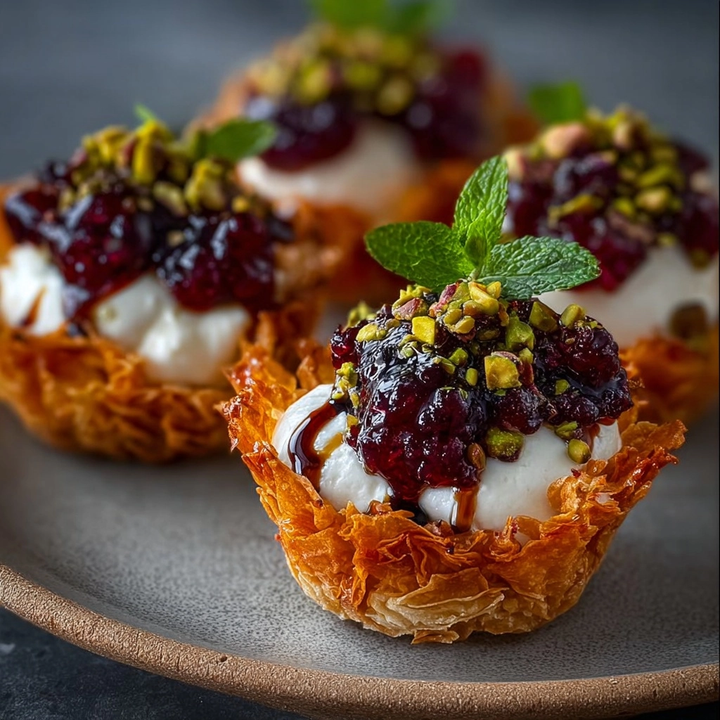 artlets with Cranberry Pistachio Drizzle Recipe