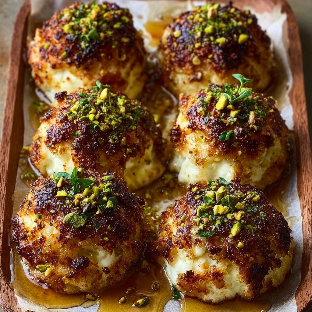 mbs with Honey Butter & Pistachio Crunch Recipe - Recipe Image