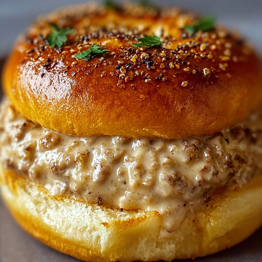 Creamy Chicken Alfredo Sloppy Joes with a Savory Twist Recipe - Recipe Image