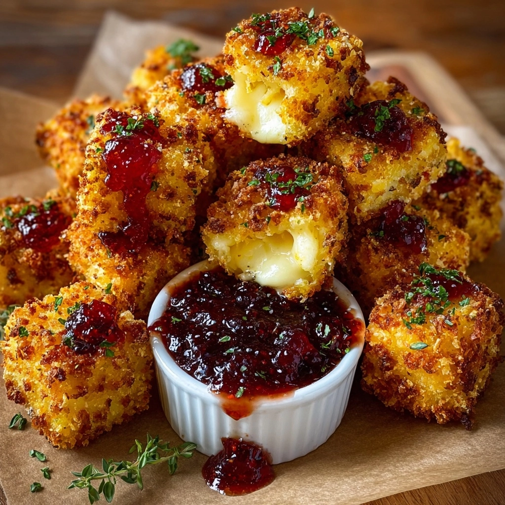 Crispy Feta & Halloumi Bites with Cranberry Chili Sauce Recipe