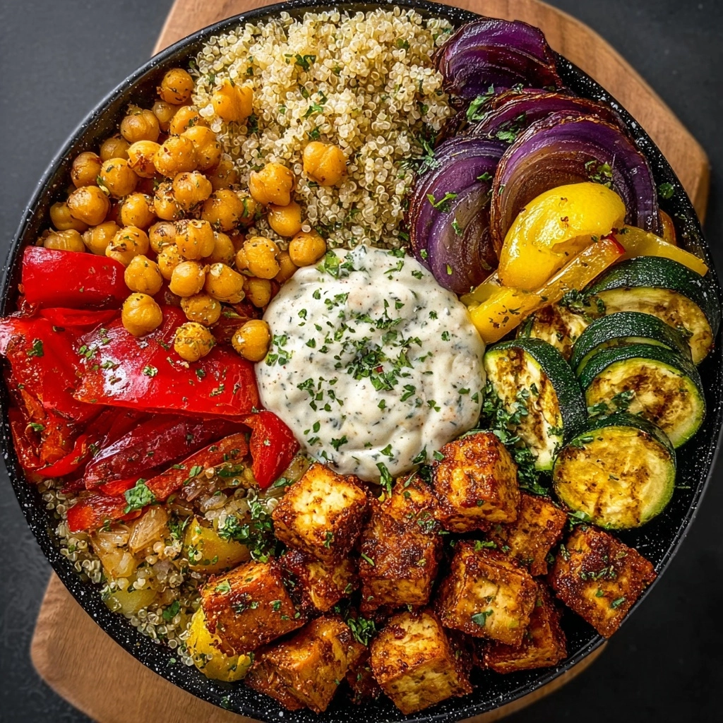 Crispy Chickpea & Roasted Veggie Bowl Recipe