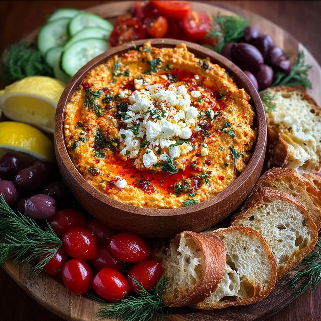 Smoked Paprika Whipped Feta Dip Platter Recipe - Recipe Image