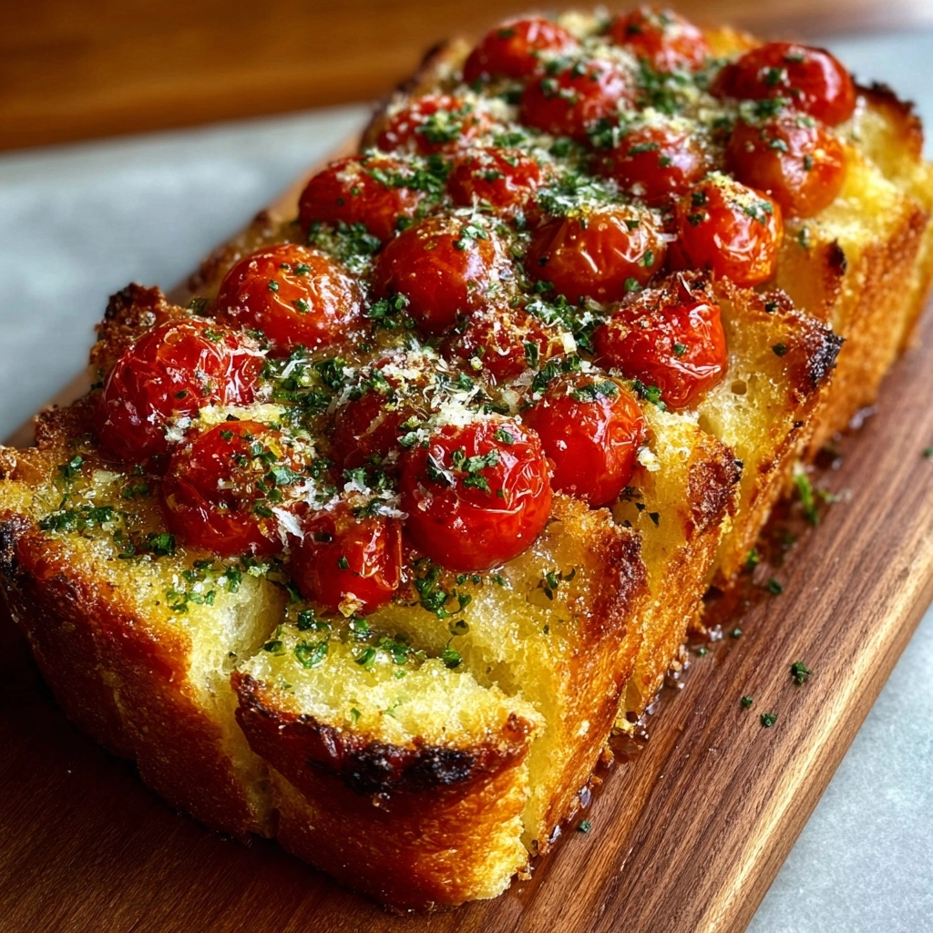 Tomato Basil Garlic Bread Recipe