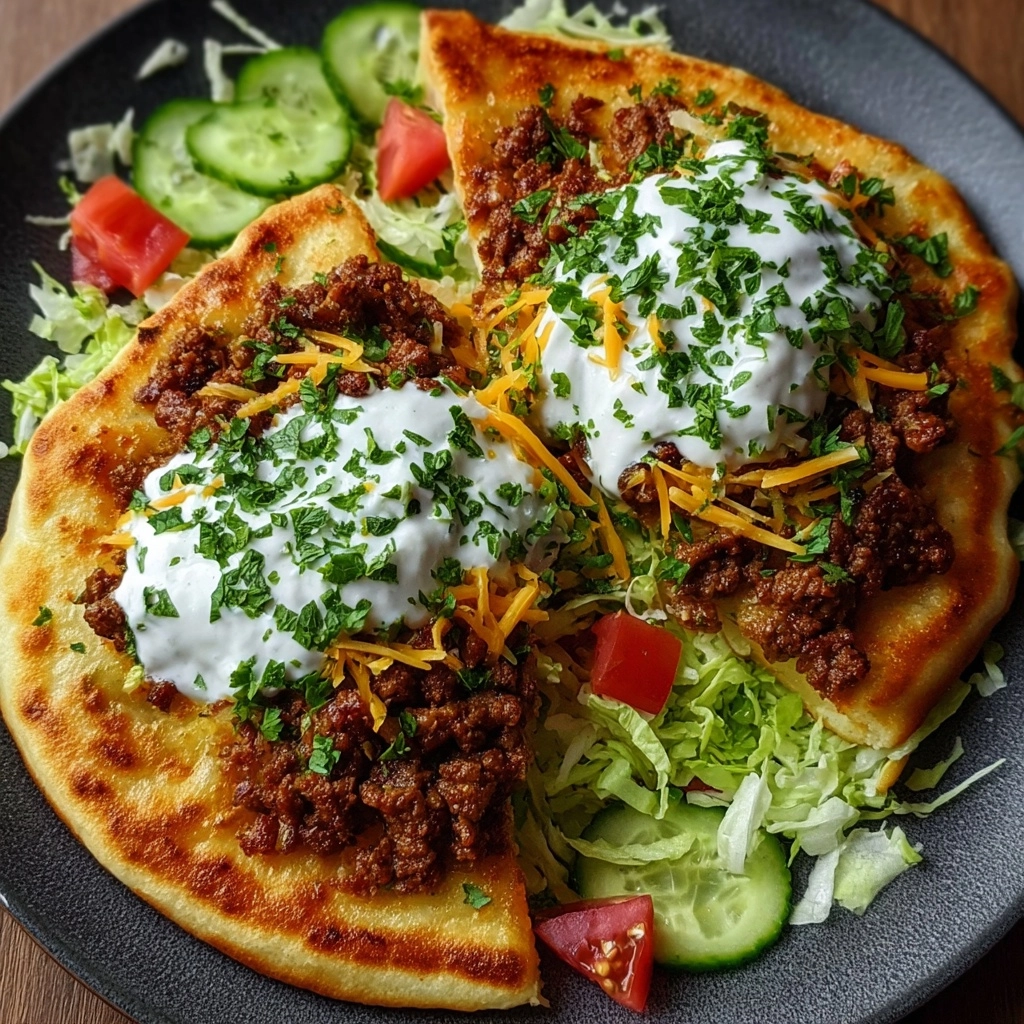 Mediterranean Ground Beef Pita Wraps Recipe - Recipe Image