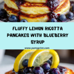 Lemon Ricotta Pancakes with Blueberry Syrup Recipe