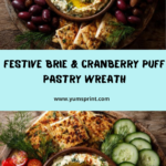 Brie Cheese and Cranberry Christmas Wreath Recipe