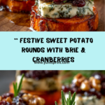 Sweet Potato Rounds with Brie, Cranberry & Walnuts Recipe