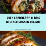 Cranberry & Spinach Stuffed Chicken with Brie Recipe