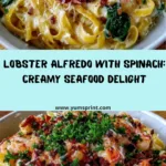 Lobster Alfredo with Spinach Recipe