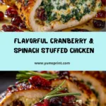 Cranberry & Spinach Stuffed Chicken Breasts with Parmesan Recipe