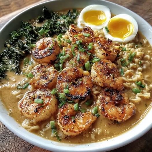 Shrimp Ramen with Soft-Boiled Egg Recipe 2 Shrimp Ramen with Soft-Boiled Egg Recipe - Recipe Image