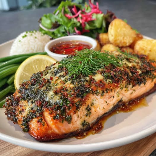 Dill and Lemon Crusted Salmon Recipe 2 Dill and Lemon Crusted Salmon Recipe - Recipe Image