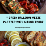 Greek Halloumi Mezze Platter with Lemon Drizzle Recipe