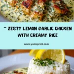 Lemon Garlic Chicken with Creamy Rice Recipe