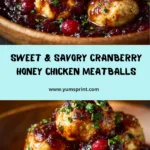 Cranberry Honey Chicken Meatballs Recipe