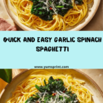 Spaghetti with Garlic & Spinach Recipe