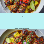 Spicy Pineapple and Jerk Chicken Skewers Recipe