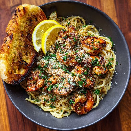 Shrimp Scampi with Angel Hair Pasta Recipe 3 Shrimp Scampi with Angel Hair Pasta Recipe - Recipe Image