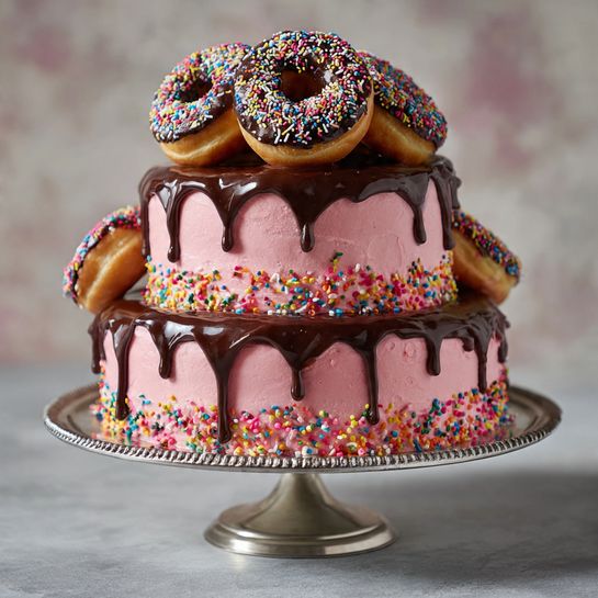 Donut Drip Cake Recipe