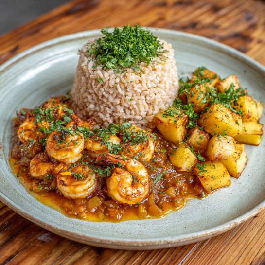 Coconut Curry Shrimp with Pineapple Rice Recipe 2 Coconut Curry Shrimp with Pineapple Rice Recipe - Recipe Image