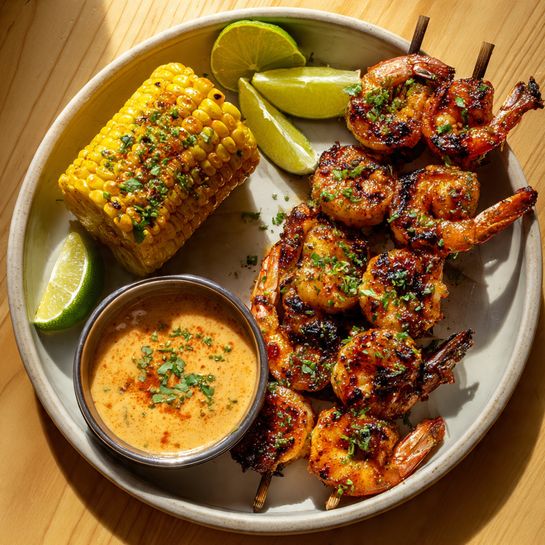 Coconut Lime Grilled Chicken Skewers Recipe - Recipe Image