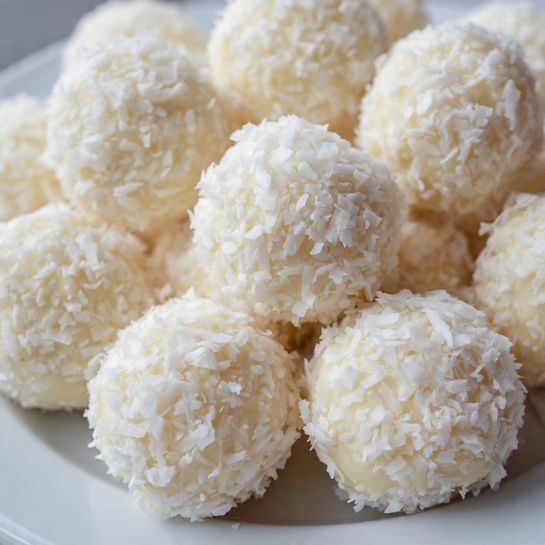 White Chocolate and Coconut Truffles Recipe 2 White Chocolate and Coconut Truffles Recipe - Recipe Image