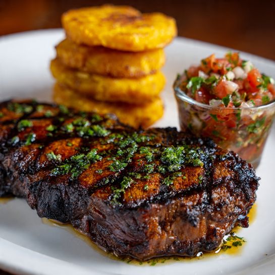 Serve the jerk pork alongside the fried plantains Recipe