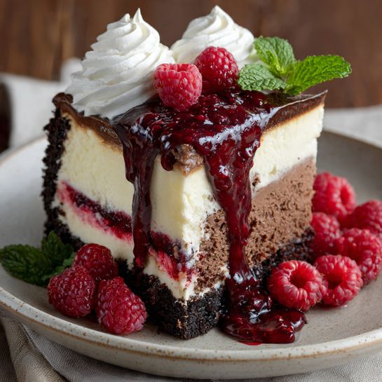 Dark Chocolate Raspberry Cheesecake Recipe 3 Dark Chocolate Raspberry Cheesecake Recipe - Recipe Image